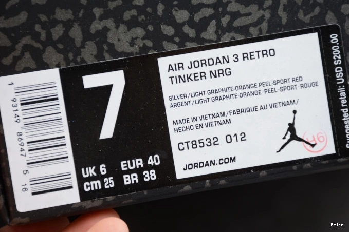 Bmlin Shoes Retro Air (2021) 3 Cool Jordan Grey CT8532-012 0721